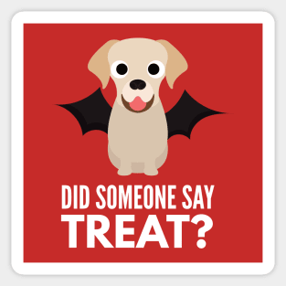 Golden Labrador Halloween Trick or Treat Sticker